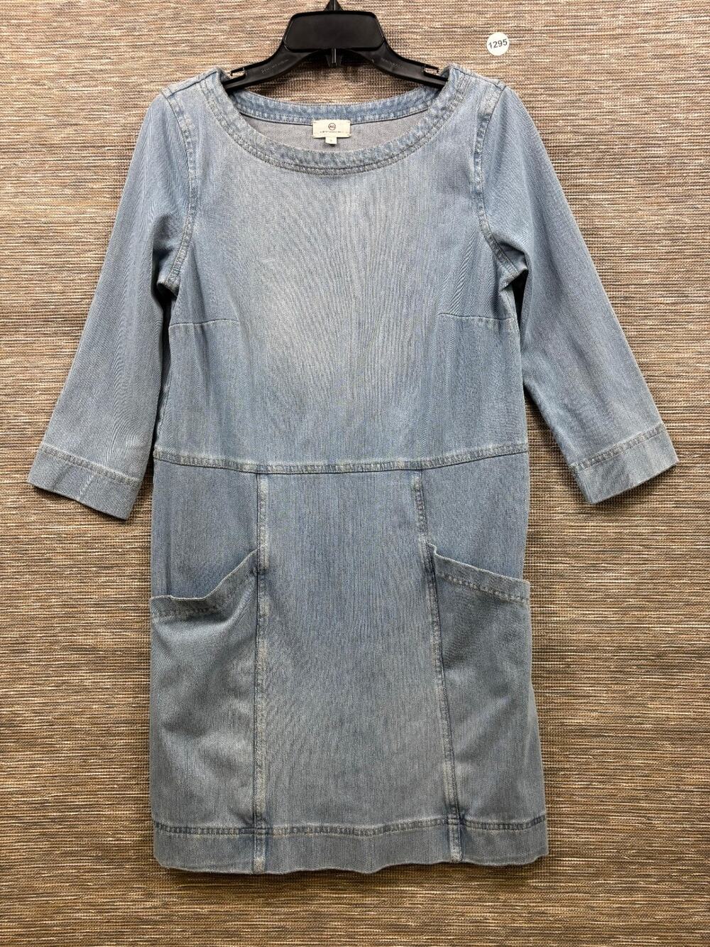 AG Adriano Goldschmied Denim Jean Chambray Shift Dress Womens Size S Blue *READ